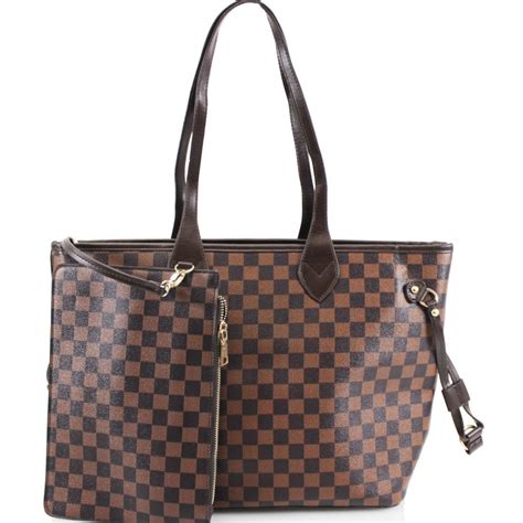 louis vuitton brown checkered bag|louis vuitton solid brown bag.